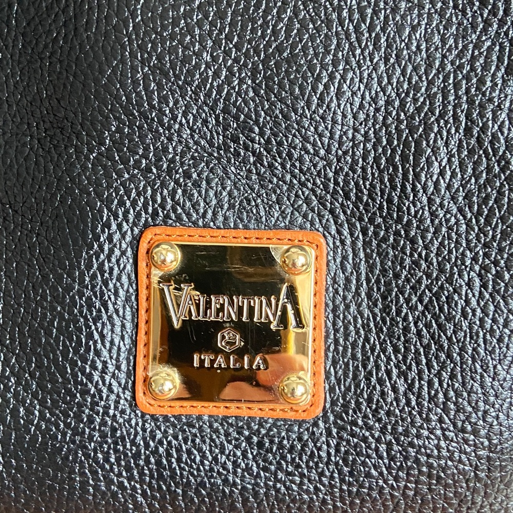 Valentina Black Leather Tote Bag - Picture 2 of 14